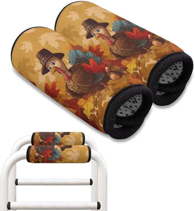 Rnyleeg Walker Handle Pads for Ladies Rollator Handle Cushions Non-Slip Soft Handles Cushion Padding for Folding Walker - Image 1